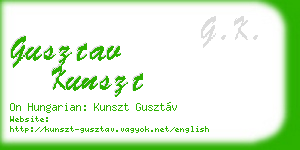 gusztav kunszt business card