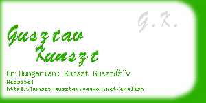 gusztav kunszt business card